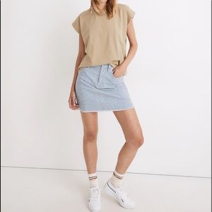 Stretch Straight Mini Skirt in Gingham: Raw Hem edition